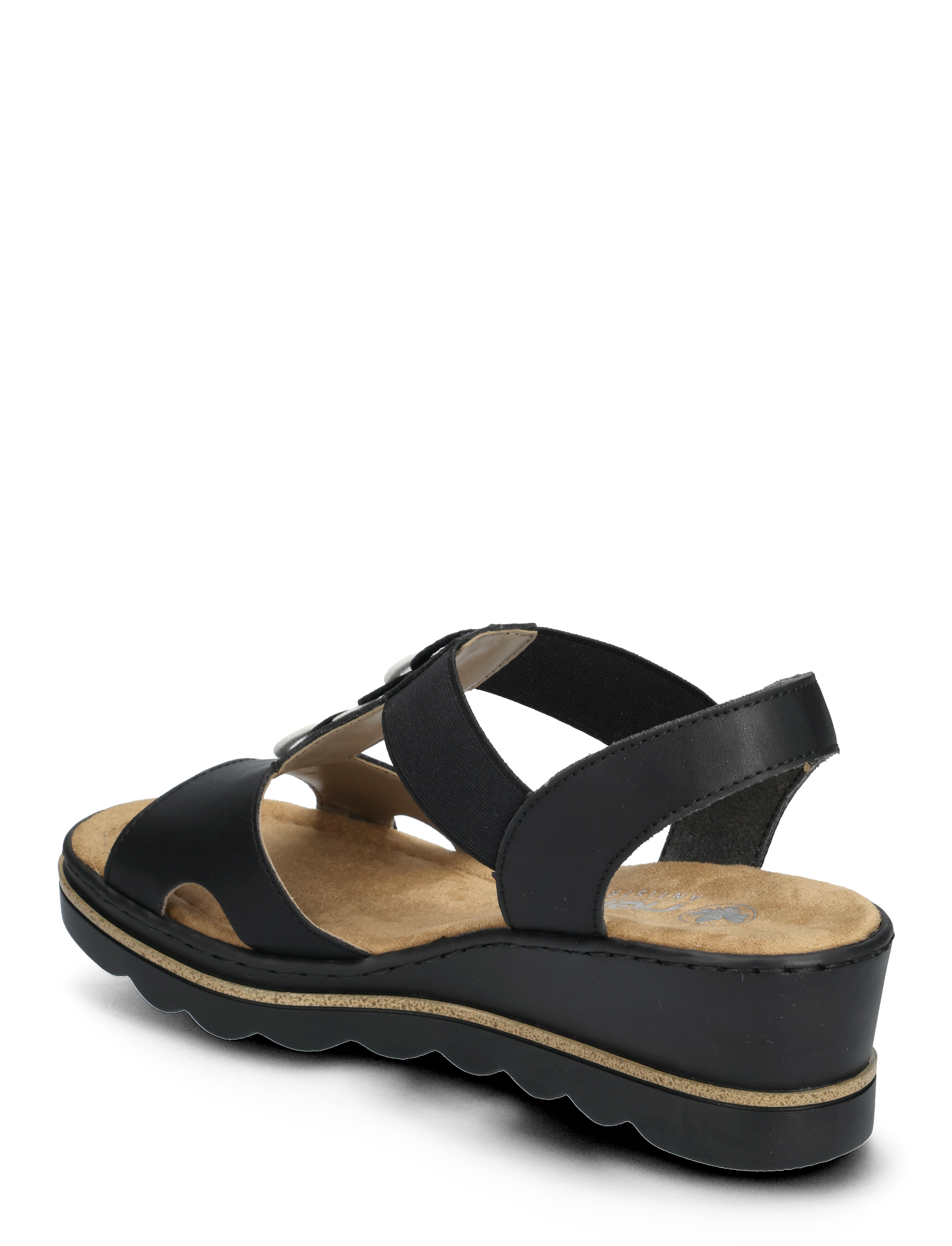 Rieker - Rieker Ladies' sandals 67498-10 blue - platform sandals - black - 2