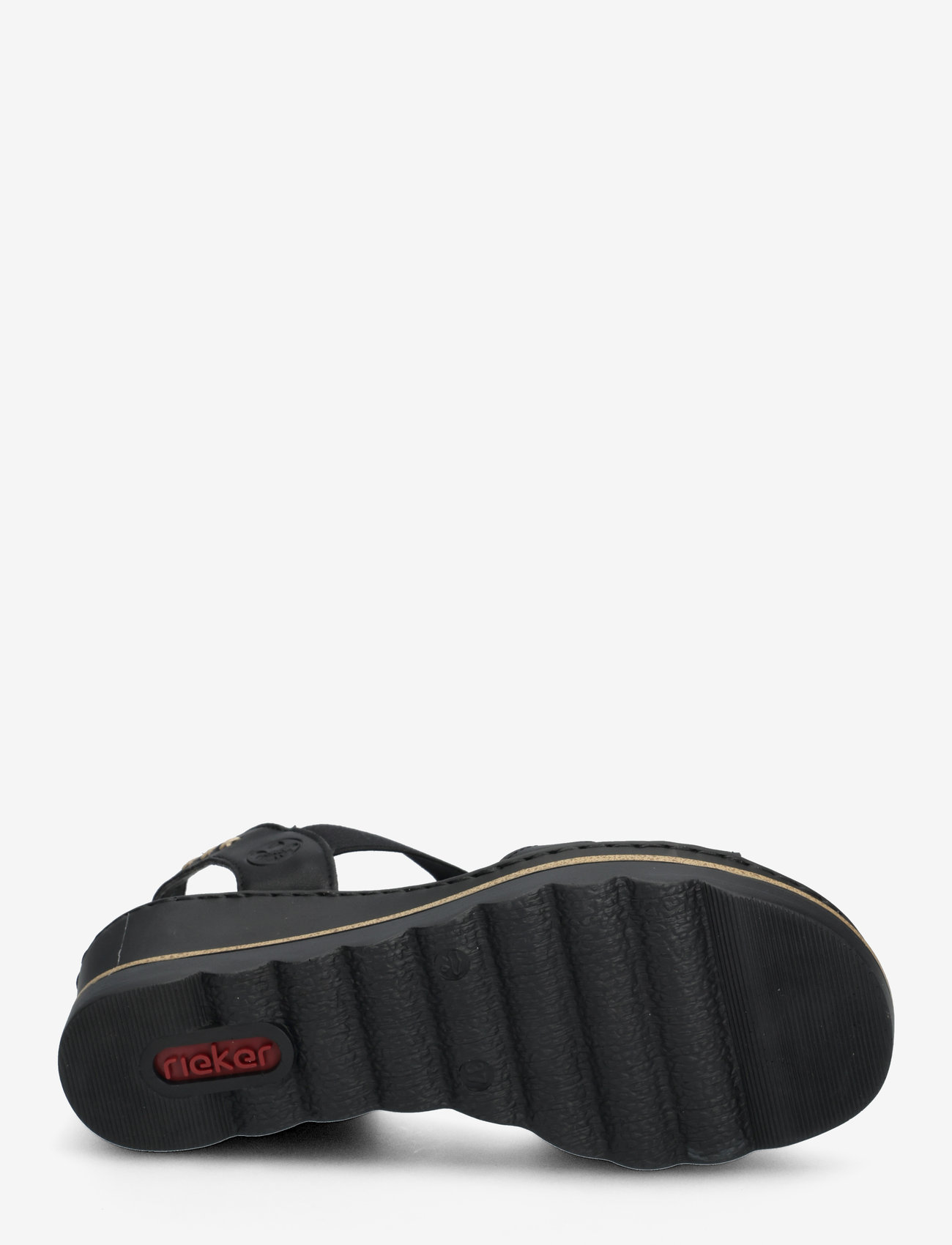 Rieker - 67498-00 - platvorm sandaalid - black - 4