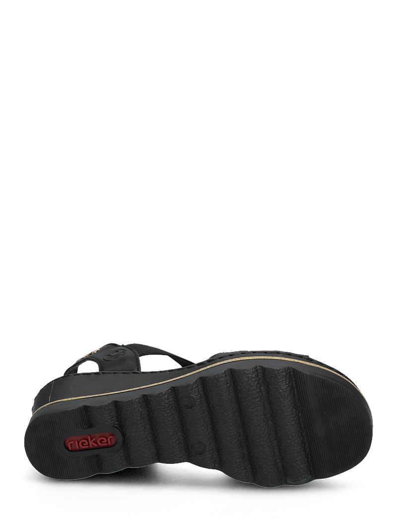 Rieker - 67498-00 - platvorm sandaalid - black - 4