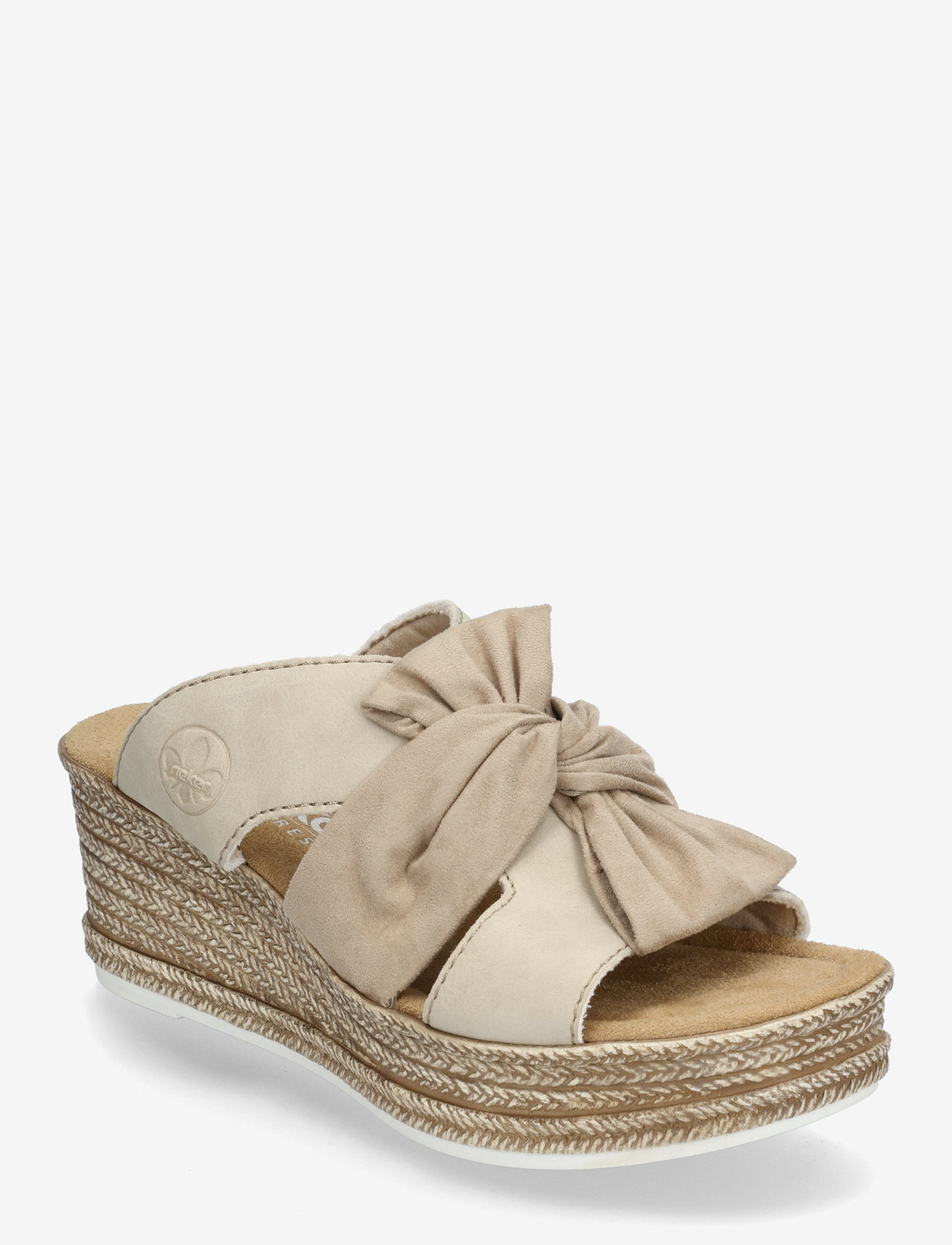 Rieker - 68789-31 - mules med hæle - beige - 0