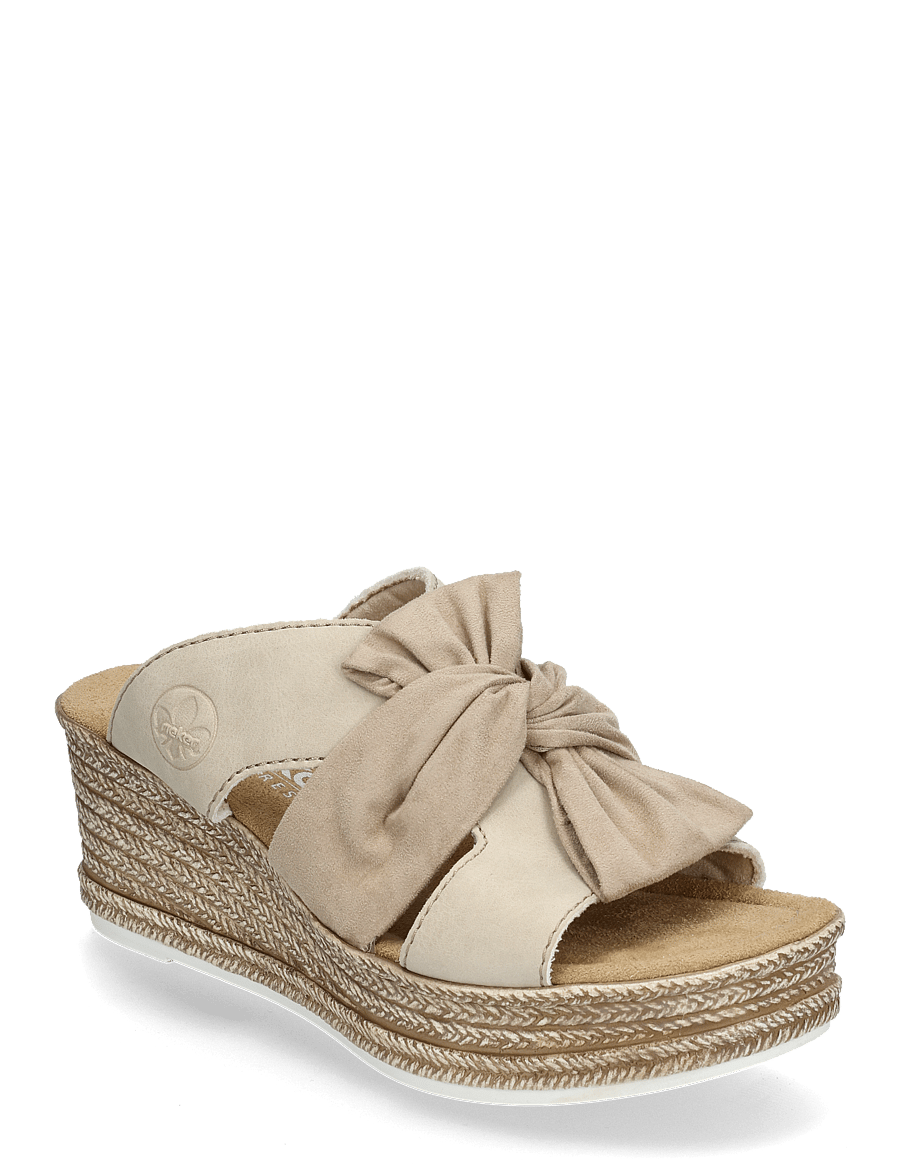 Rieker - 68789-62 - pantoletten mit absatz - beige - 0