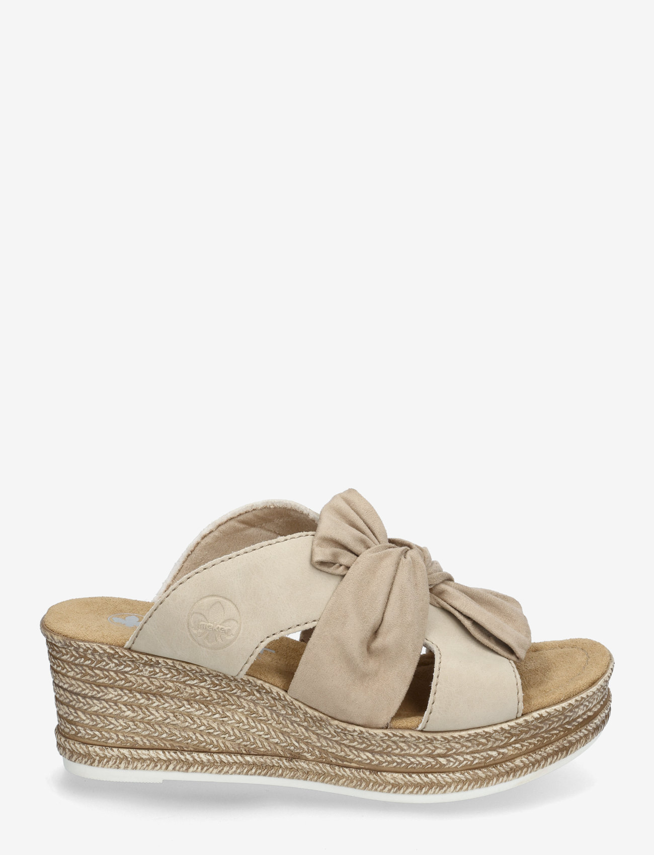 Rieker - 68789-31 - mules med hæle - beige - 1