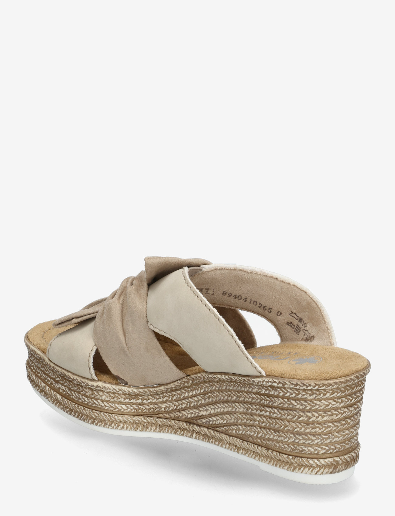 Rieker - 68789-31 - mules med hæle - beige - 2