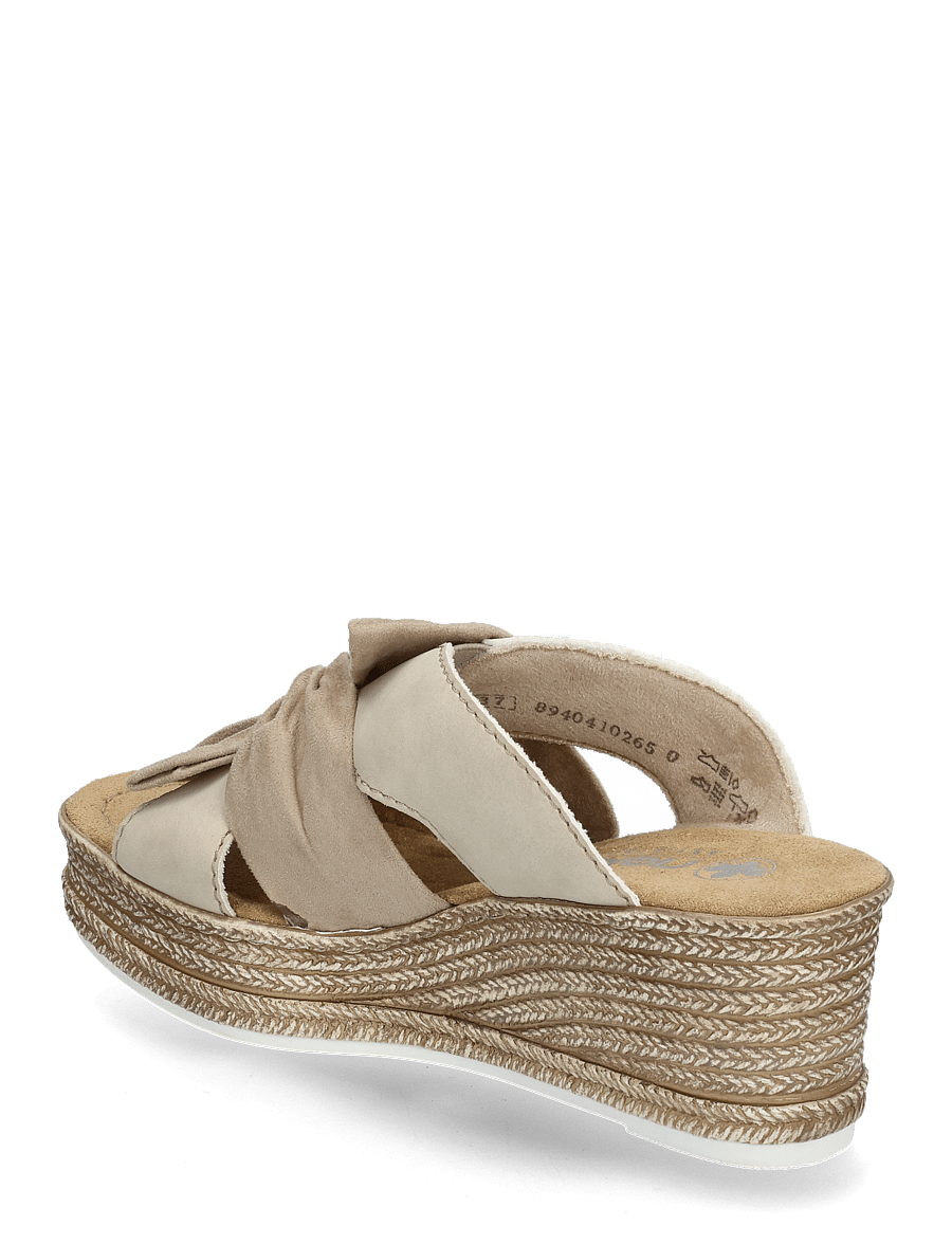 Rieker - 68789-62 - pantoletten mit absatz - beige - 2