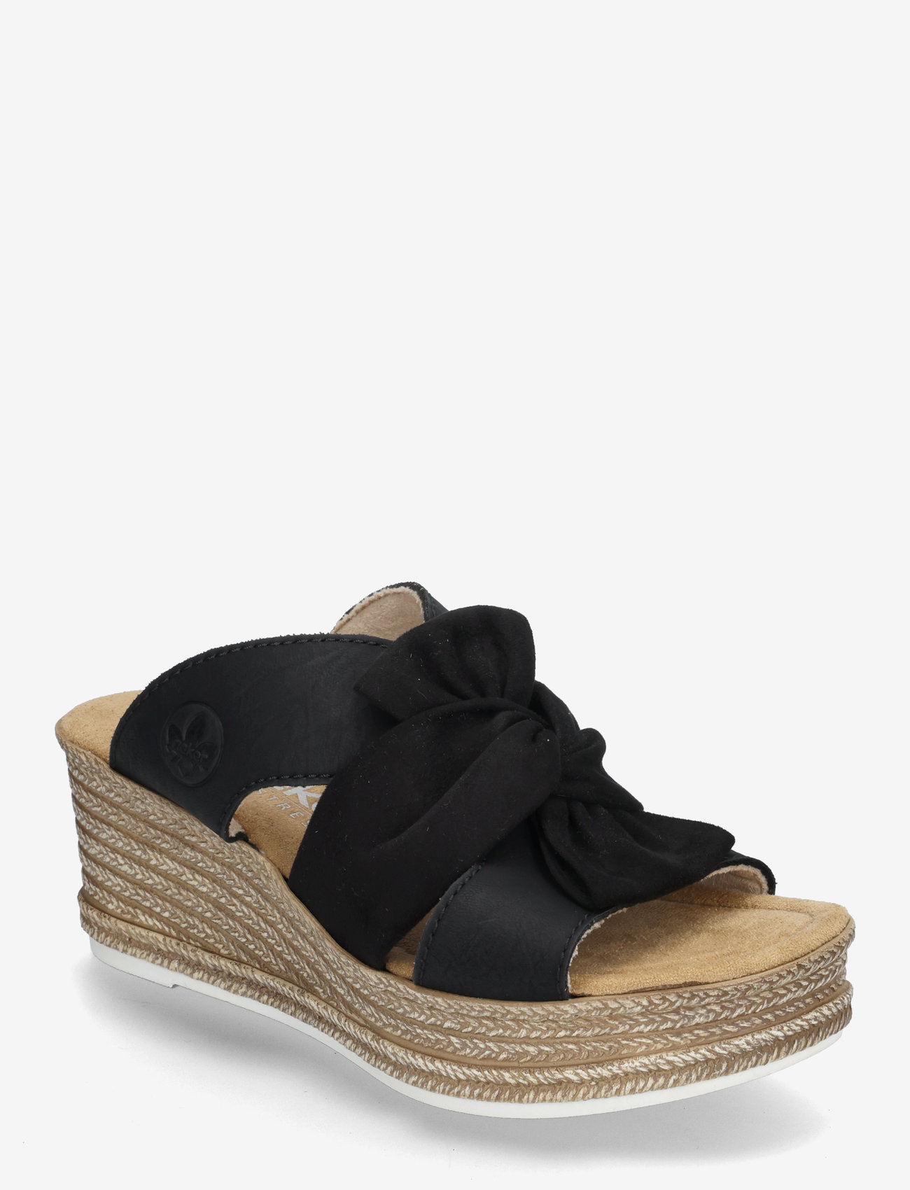 Rieker - 68789-31 - basutės su kulnu - black - 0