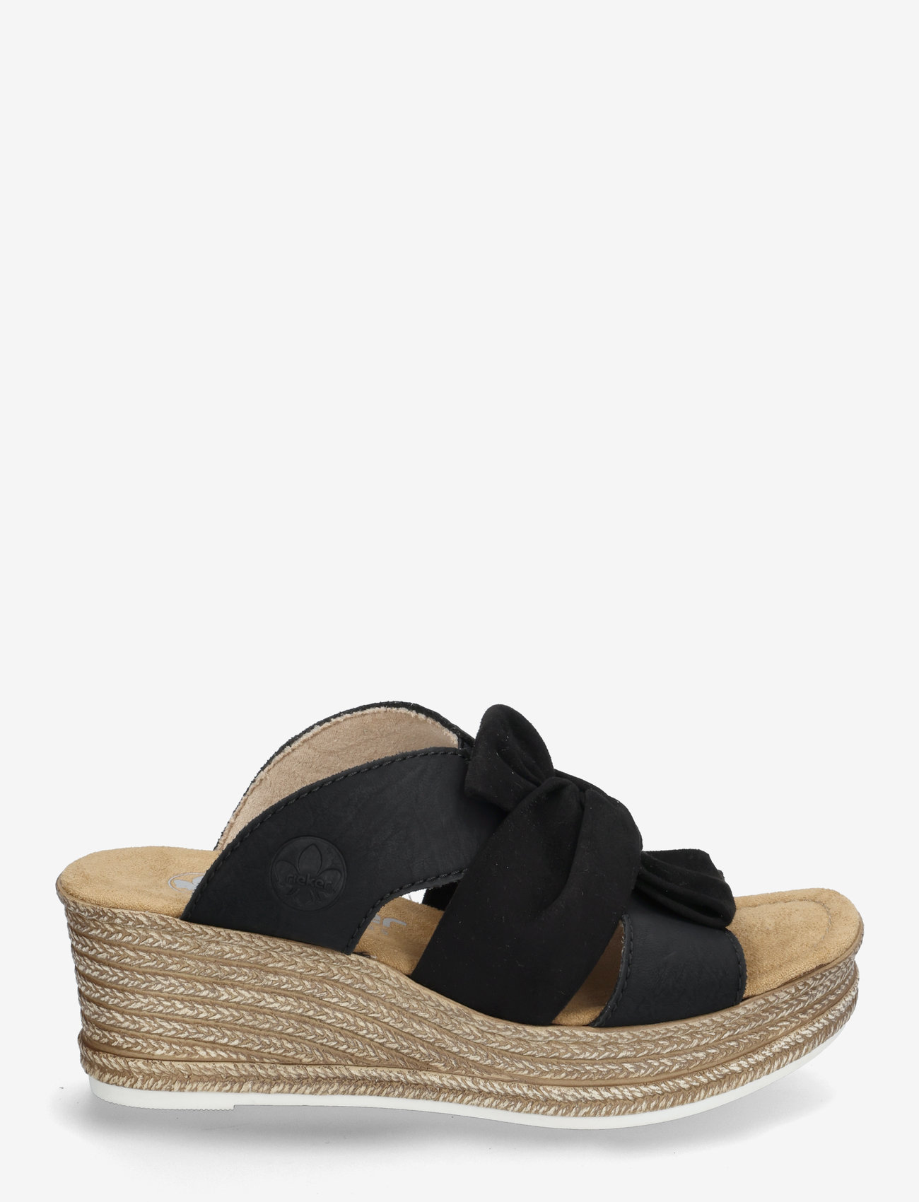 Rieker - 68789-31 - basutės su kulnu - black - 1