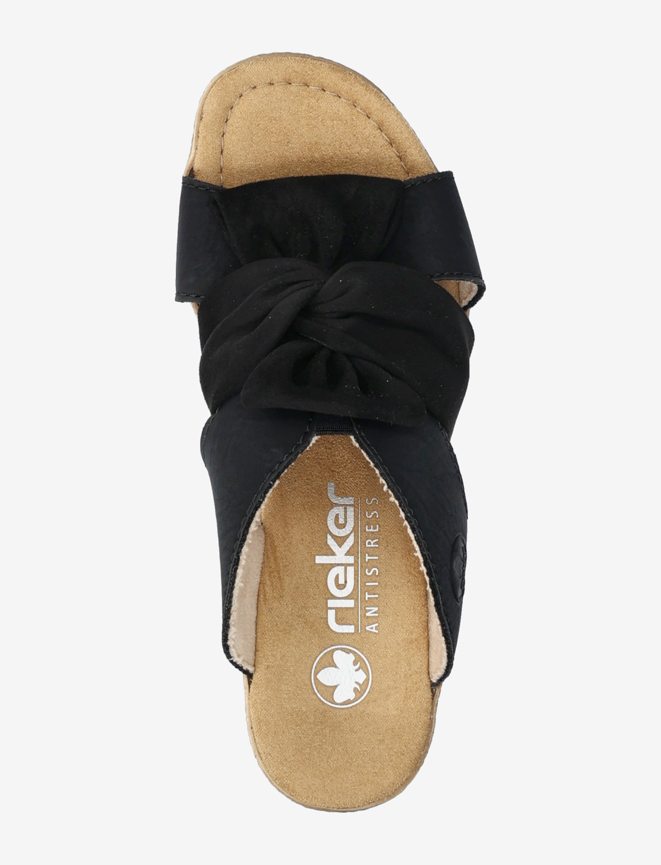 Rieker - 68789-31 - basutės su kulnu - black - 3