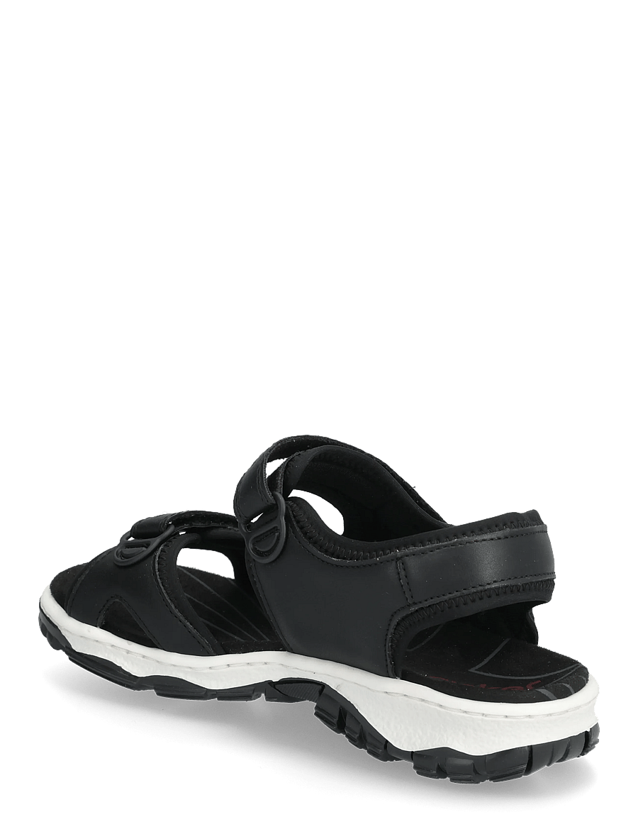 Rieker - 68866-94 - flade sandaler - black - 2