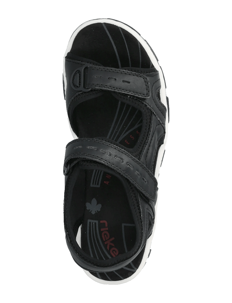 Rieker - 68866-94 - flade sandaler - black - 3