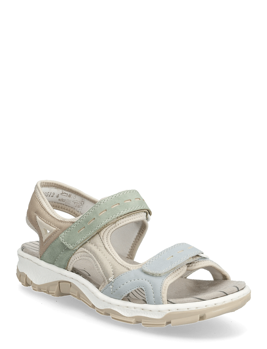 Rieker - 68866-94 - flache sandalen - multi green - 0