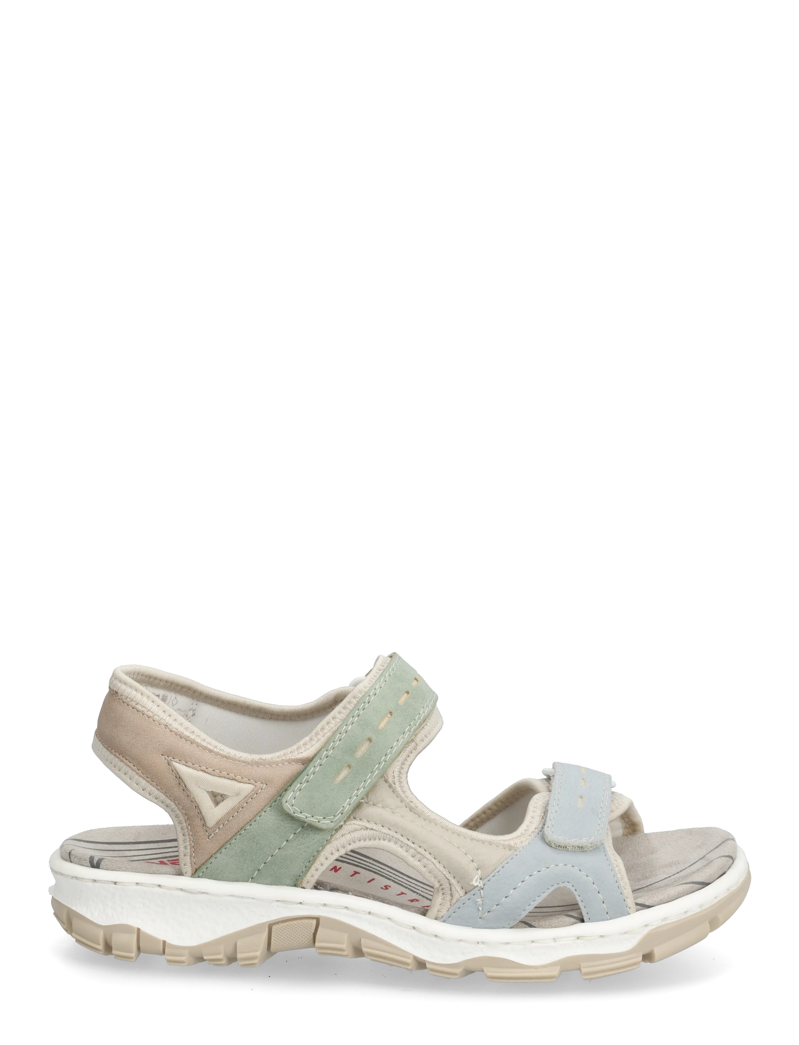 Rieker - 68866-94 - flade sandaler - multi green - 1