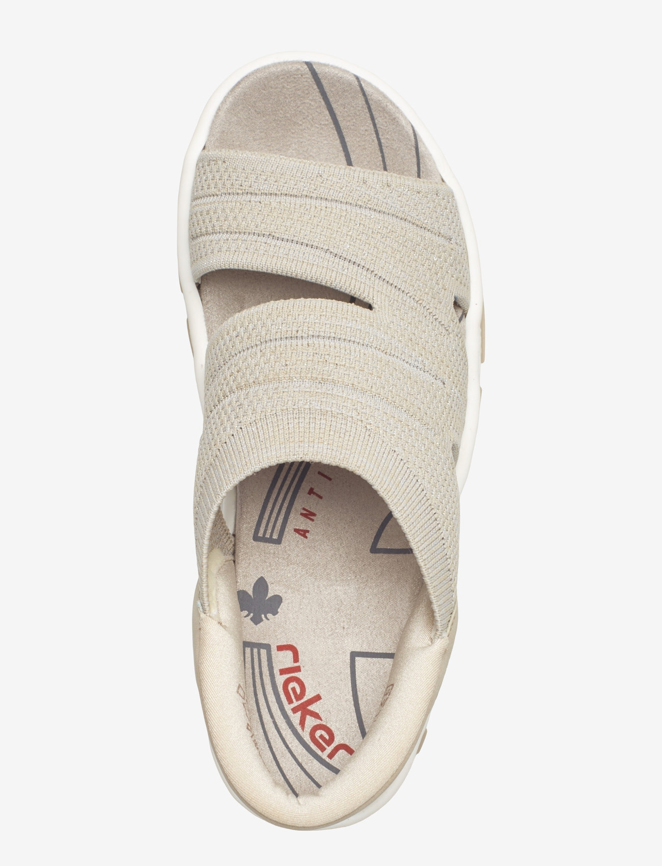 Rieker - 68895-33 - platta sandaler - beige - 3