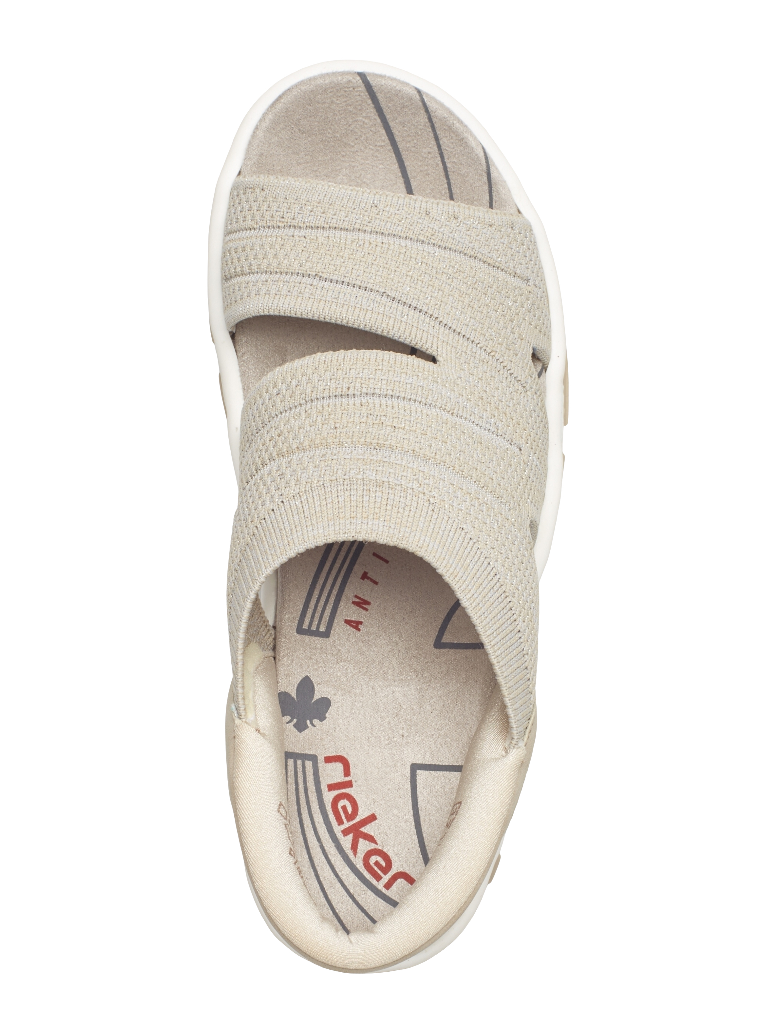 Rieker - Rieker Ladies' sandals 68895-64 Beige - flade sandaler - beige - 3