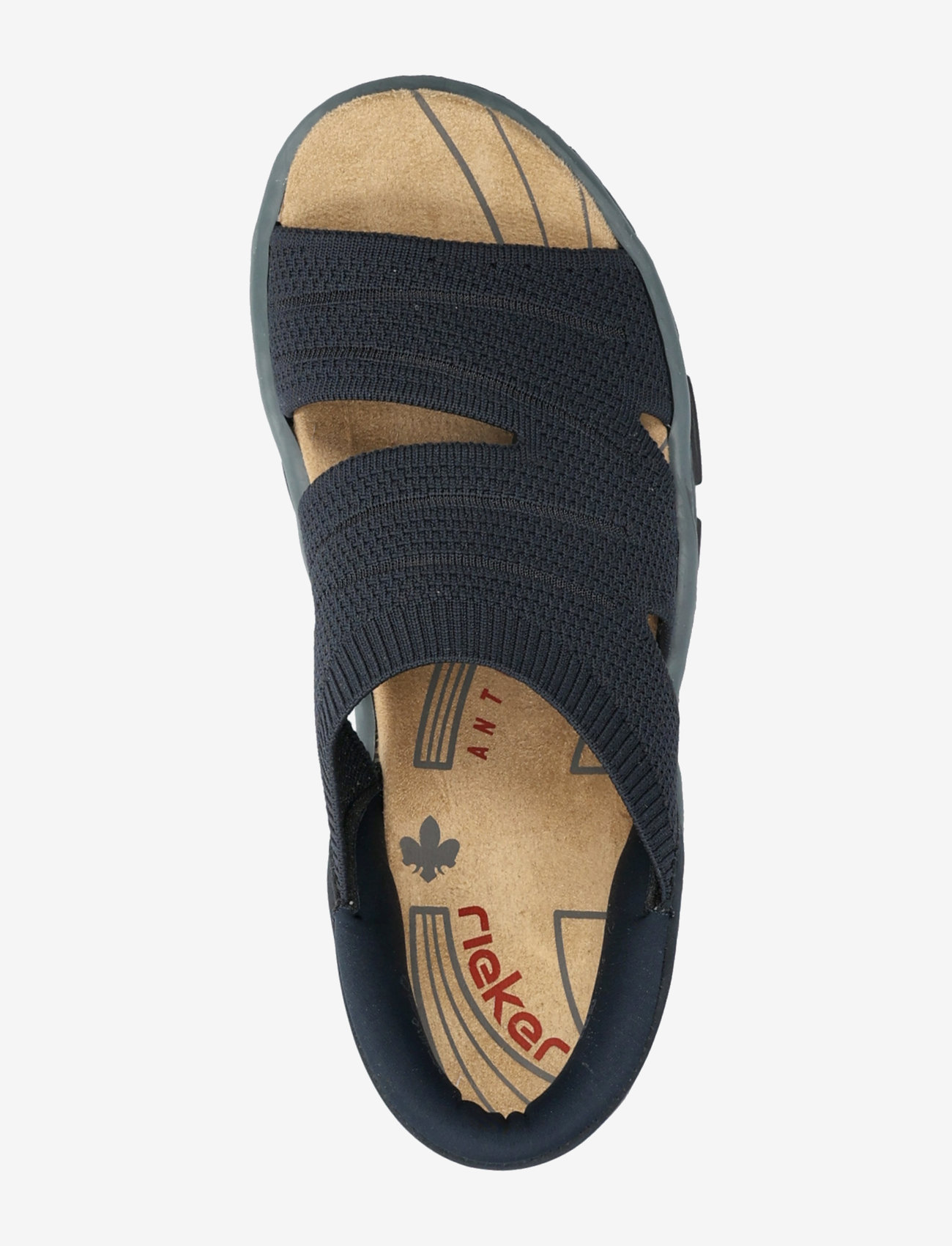 Rieker - Rieker Ladies' sandals 68895-64 Beige - matalat sandaalit - blue - 3