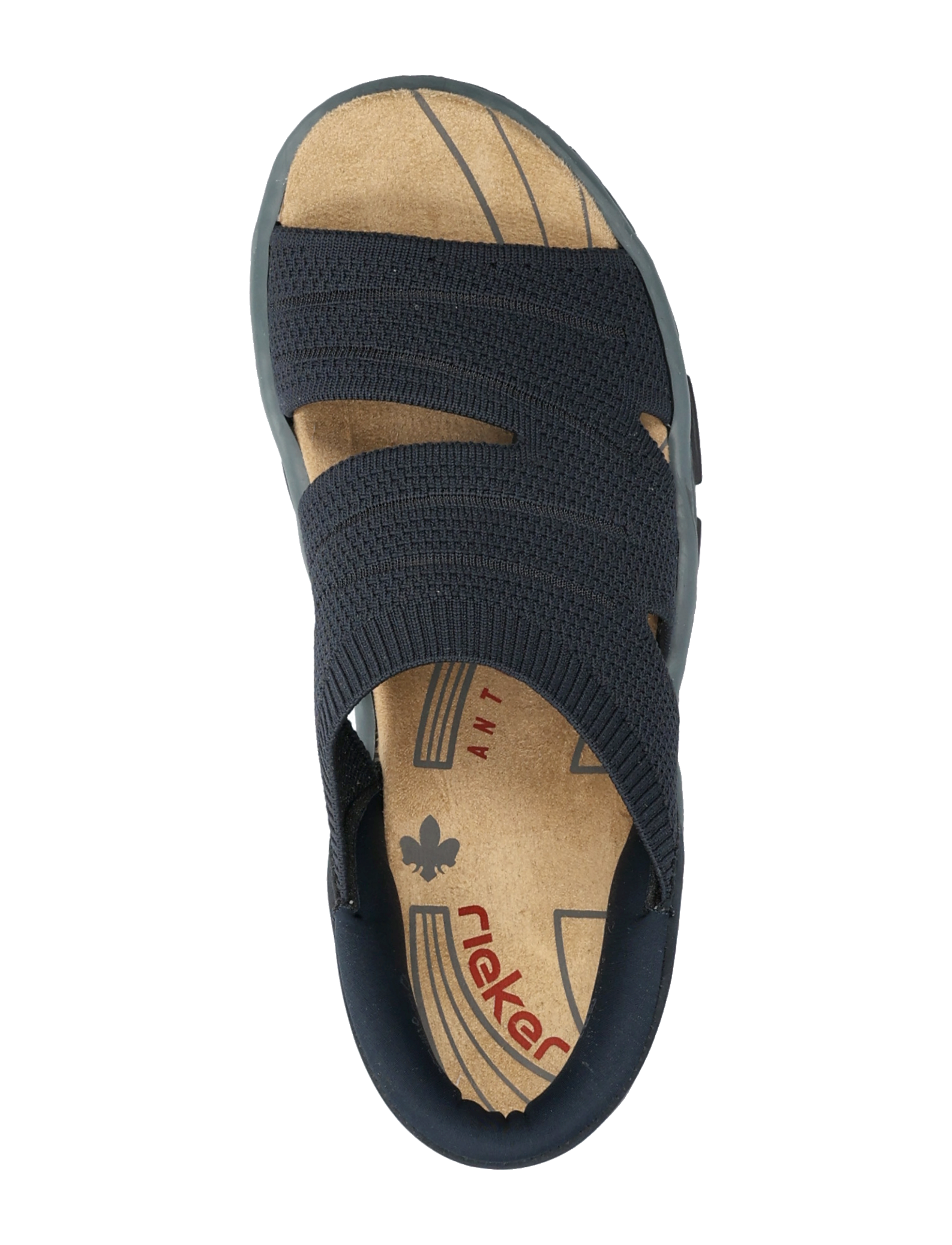 Rieker - Rieker Ladies' sandals 68895-64 Beige - flade sandaler - blue - 3
