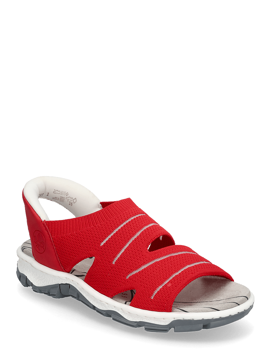 Rieker - Rieker Ladies' sandals 68895-64 Beige - flache sandalen - red - 0