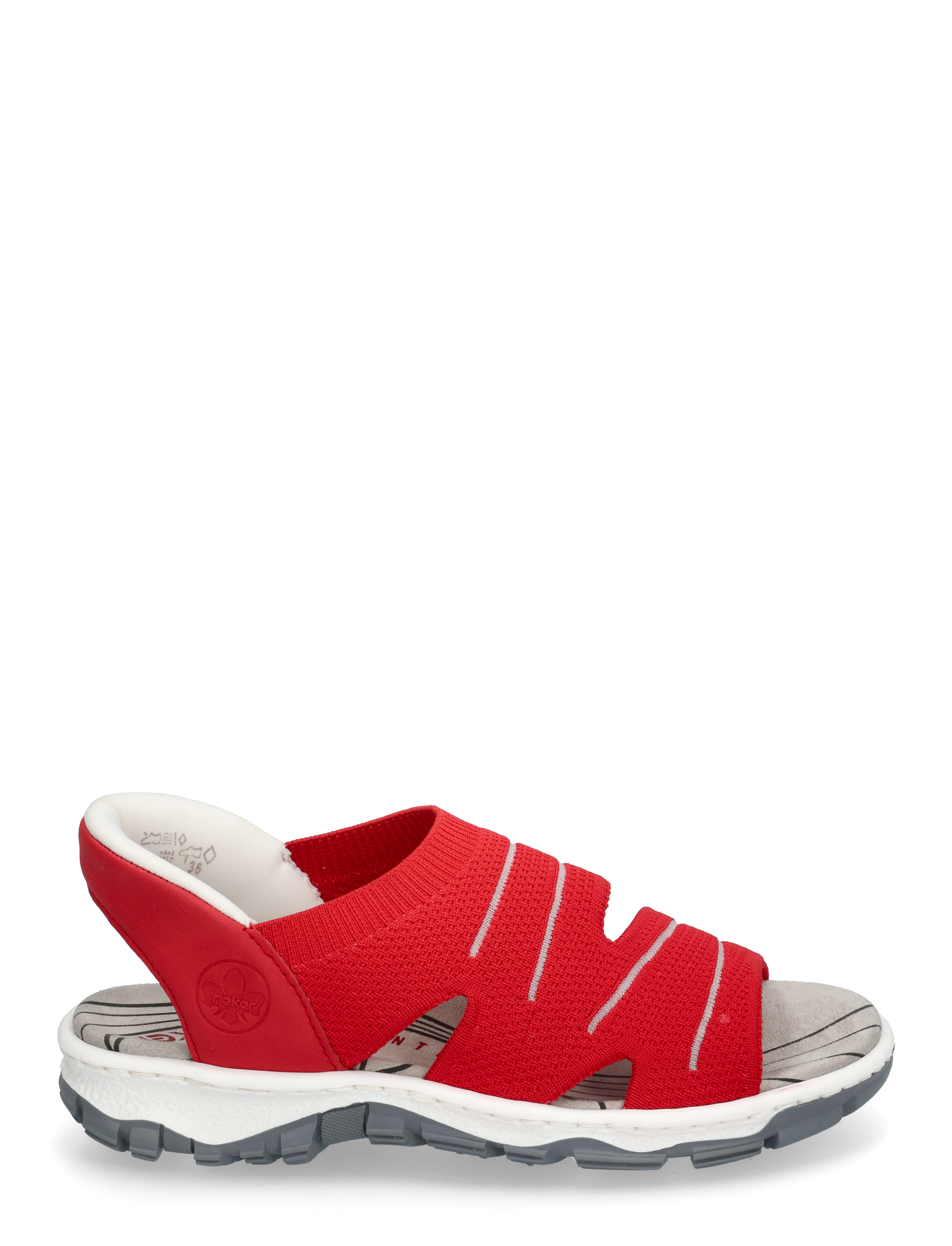 Rieker - Rieker Ladies' sandals 68895-64 Beige - flache sandalen - red - 1