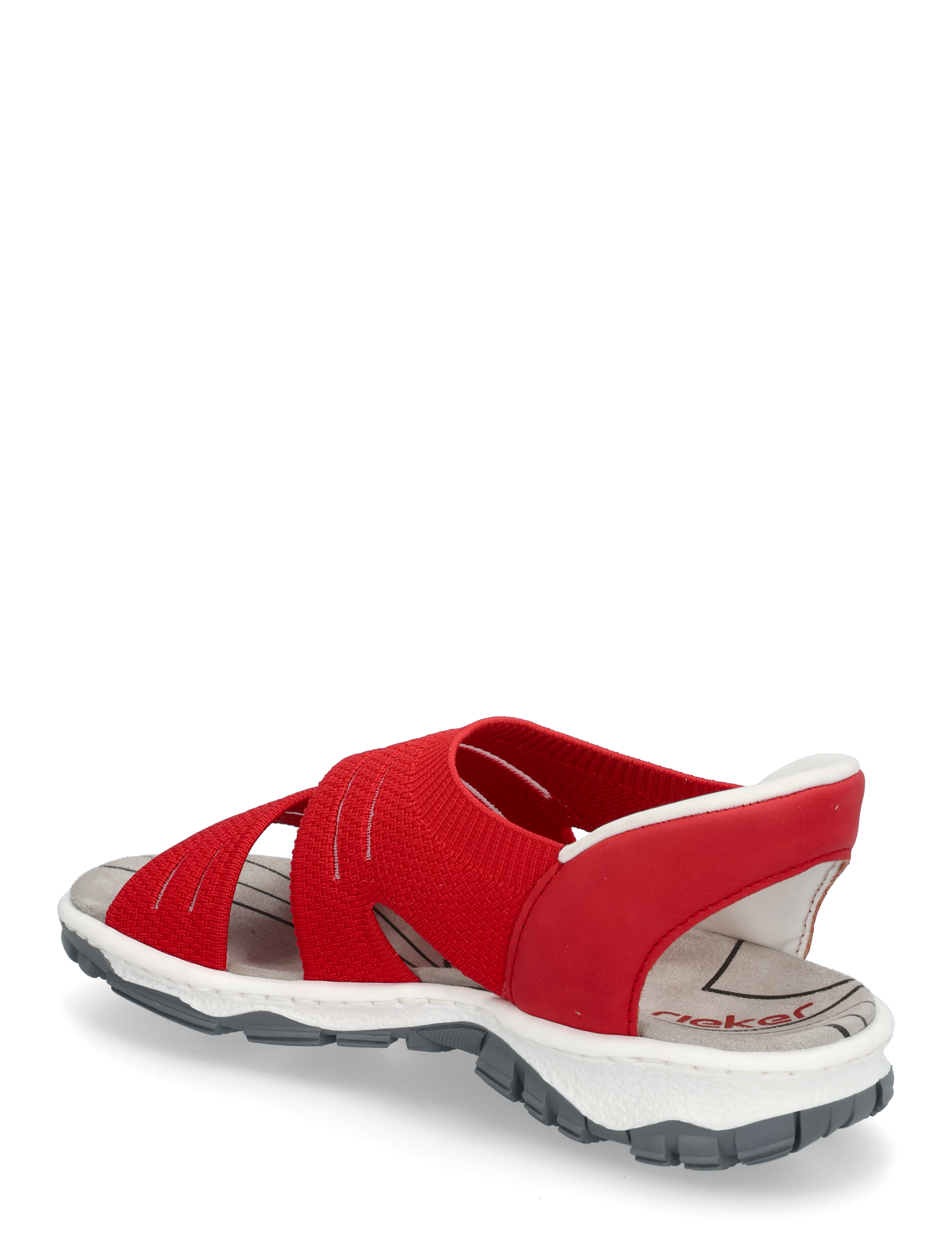 Rieker - Rieker Ladies' sandals 68895-64 Beige - flache sandalen - red - 2