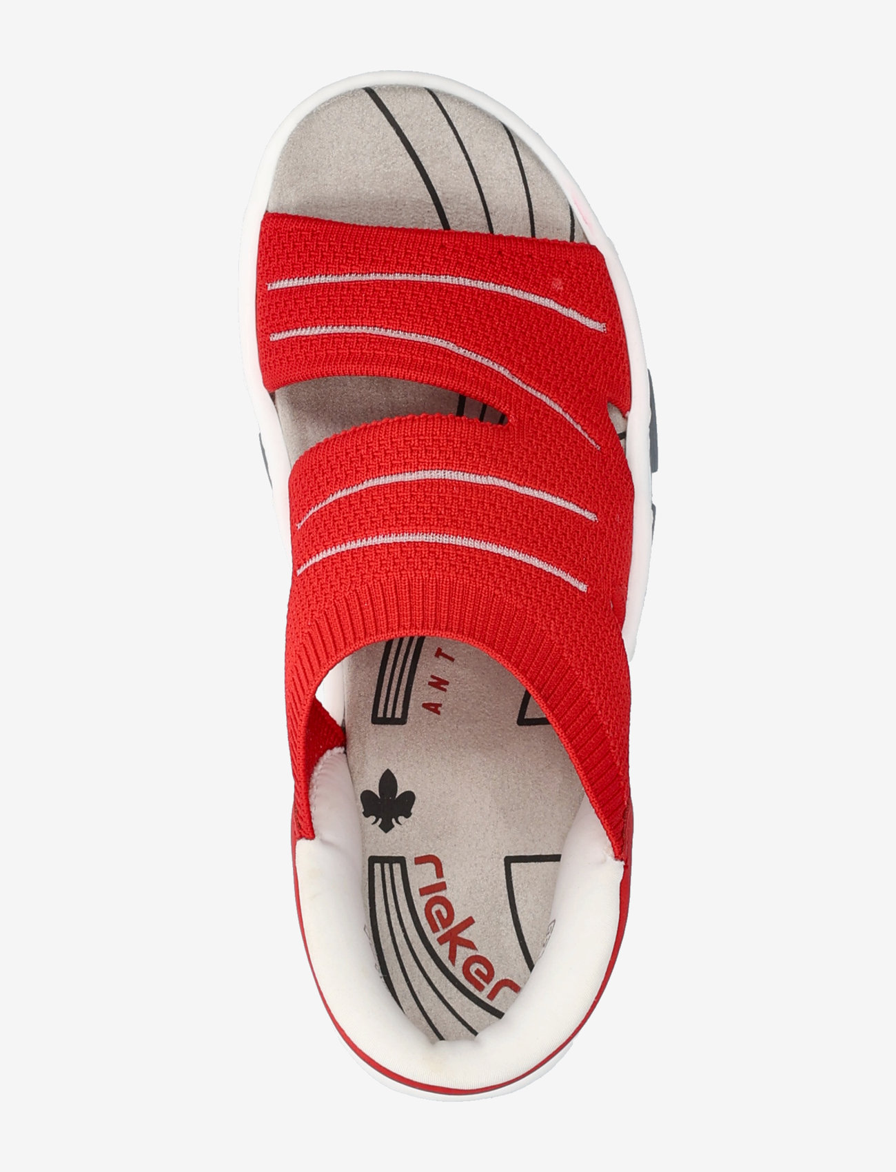 Rieker - Rieker Ladies' sandals 68895-64 Beige - lygiapadės basutės - red - 3