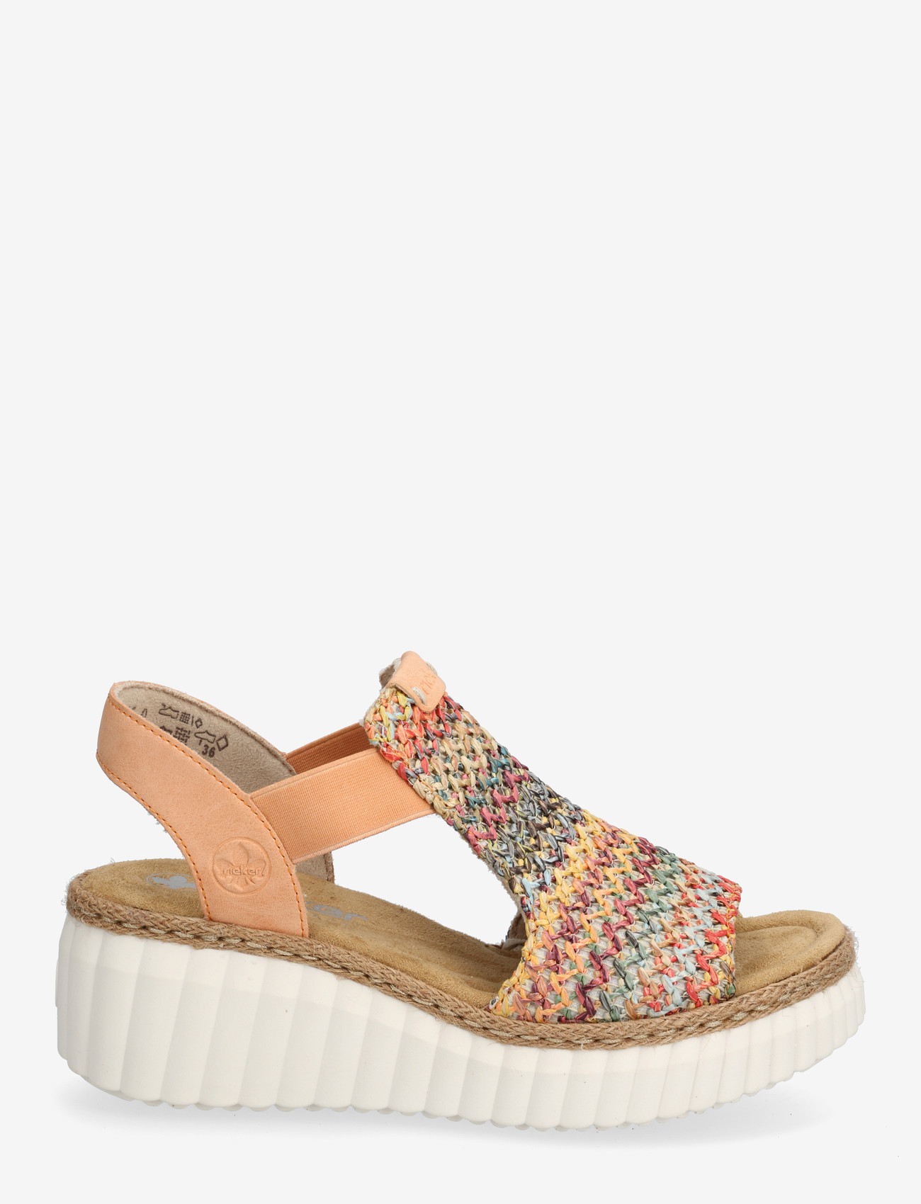 Rieker - Rieker Ladies' sandals 69172-92 multi - højhælede espadrillos - multi - 1