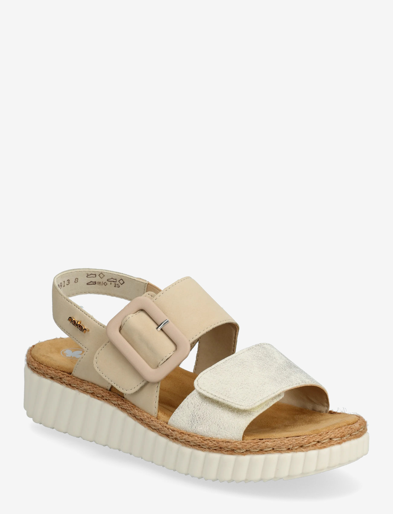 Rieker - 69260-60 - platform sandals - beige - 0