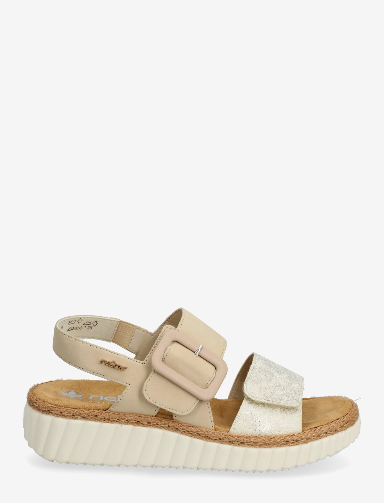 Rieker - 69260-60 - platform sandals - beige - 1