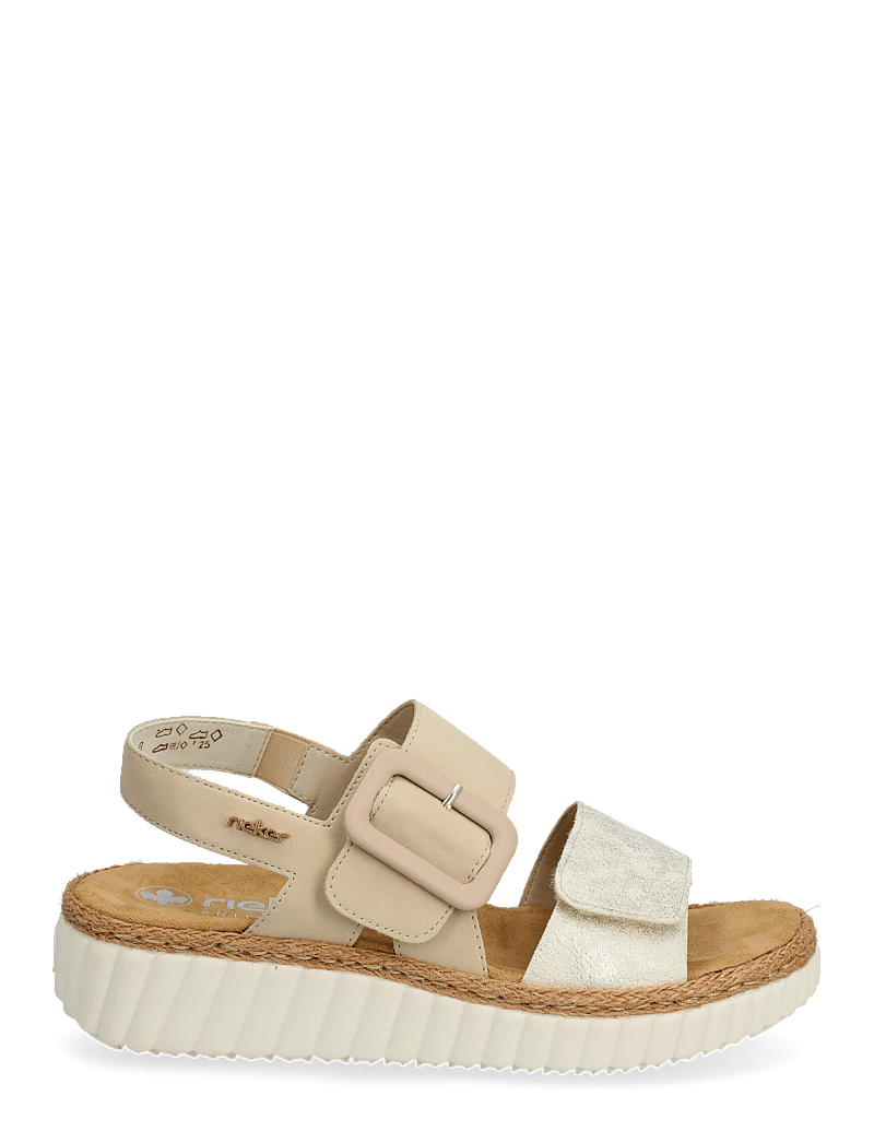 Rieker - 69260-60 - platform sandals - beige - 1