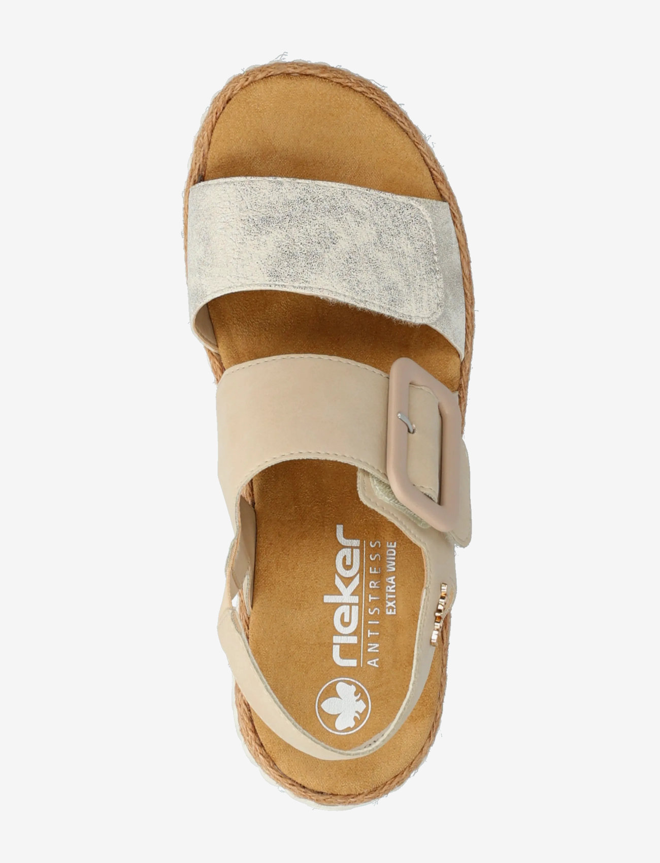 Rieker - 69260-60 - platform sandals - beige - 3