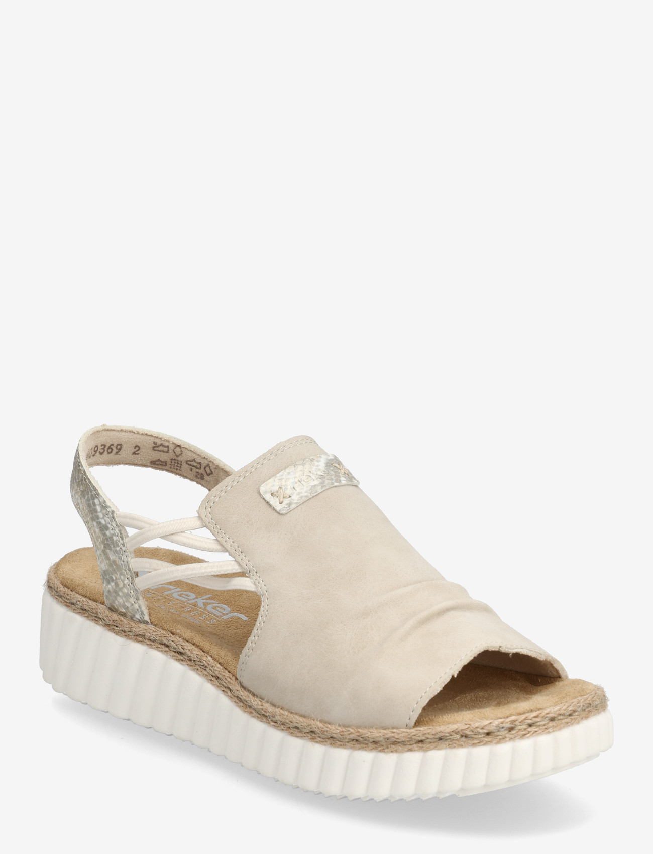 Rieker - Rieker Ladies' sandals 69262-52 green - flat sandals - beige - 0