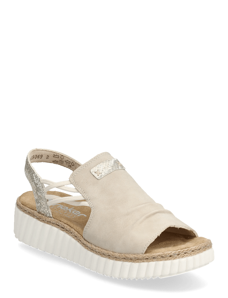 Rieker - Rieker Ladies' sandals 69262-52 green - flat sandals - beige - 0