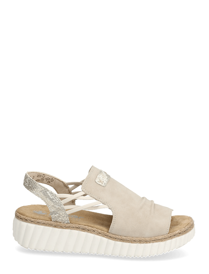 Rieker - Rieker Ladies' sandals 69262-52 green - flat sandals - beige - 1