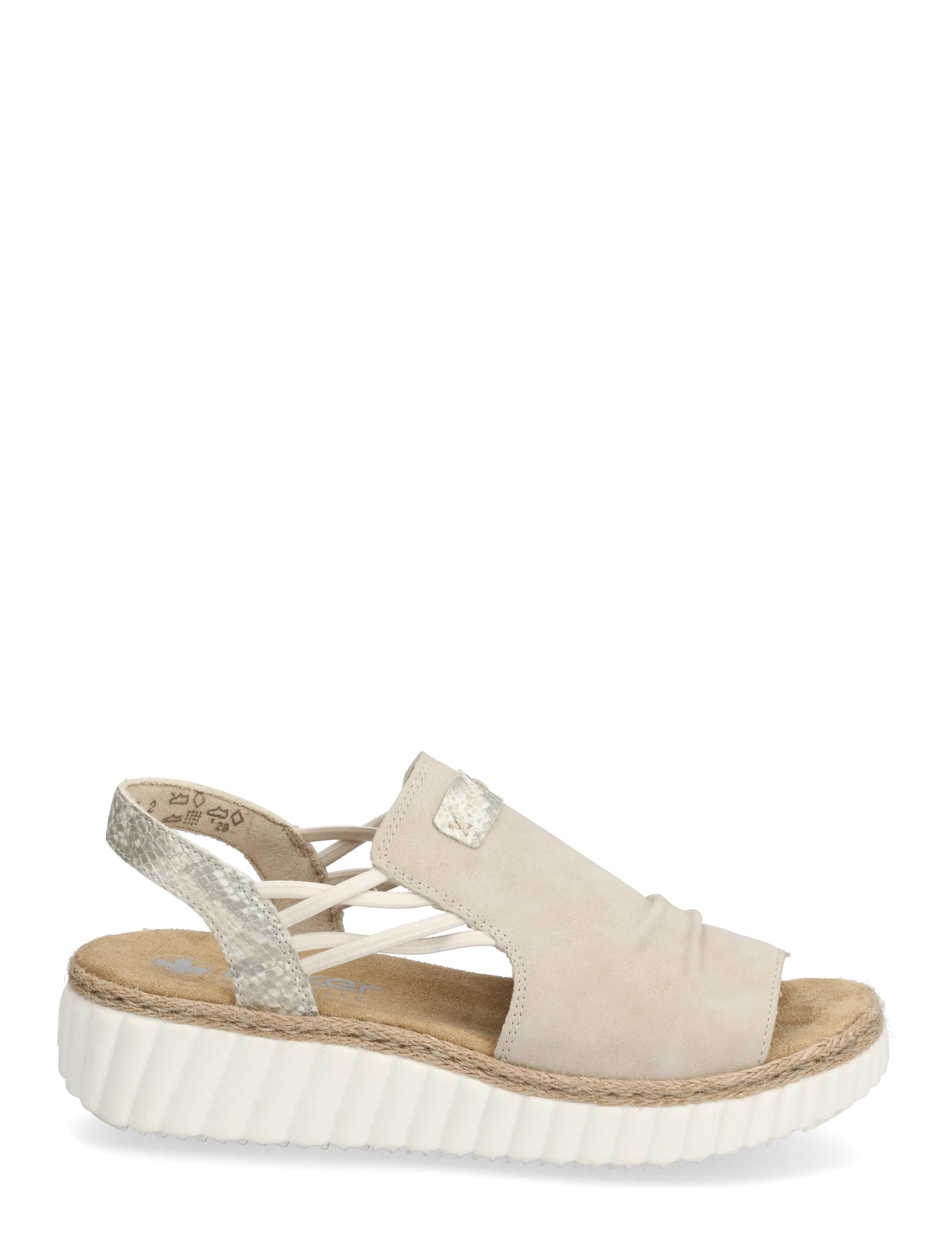 Rieker - 69262-62 - flache sandalen - beige - 1