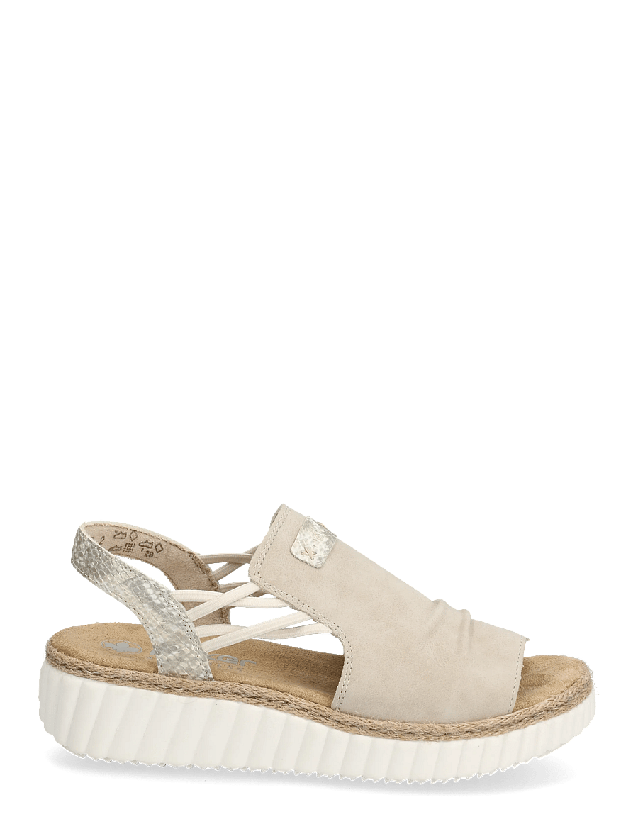 Rieker - 69262-62 - flache sandalen - beige - 1