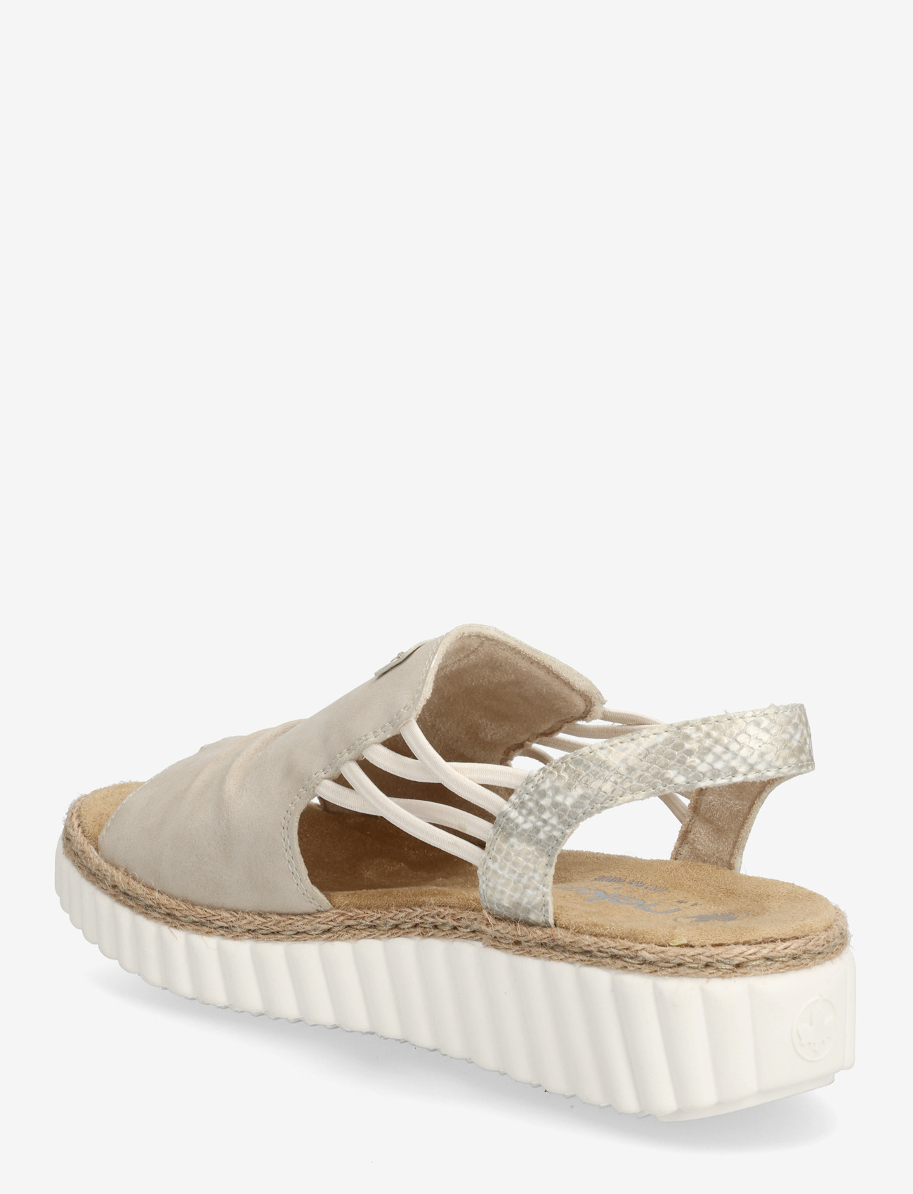 Rieker - Rieker Ladies' sandals 69262-52 green - flat sandals - beige - 2