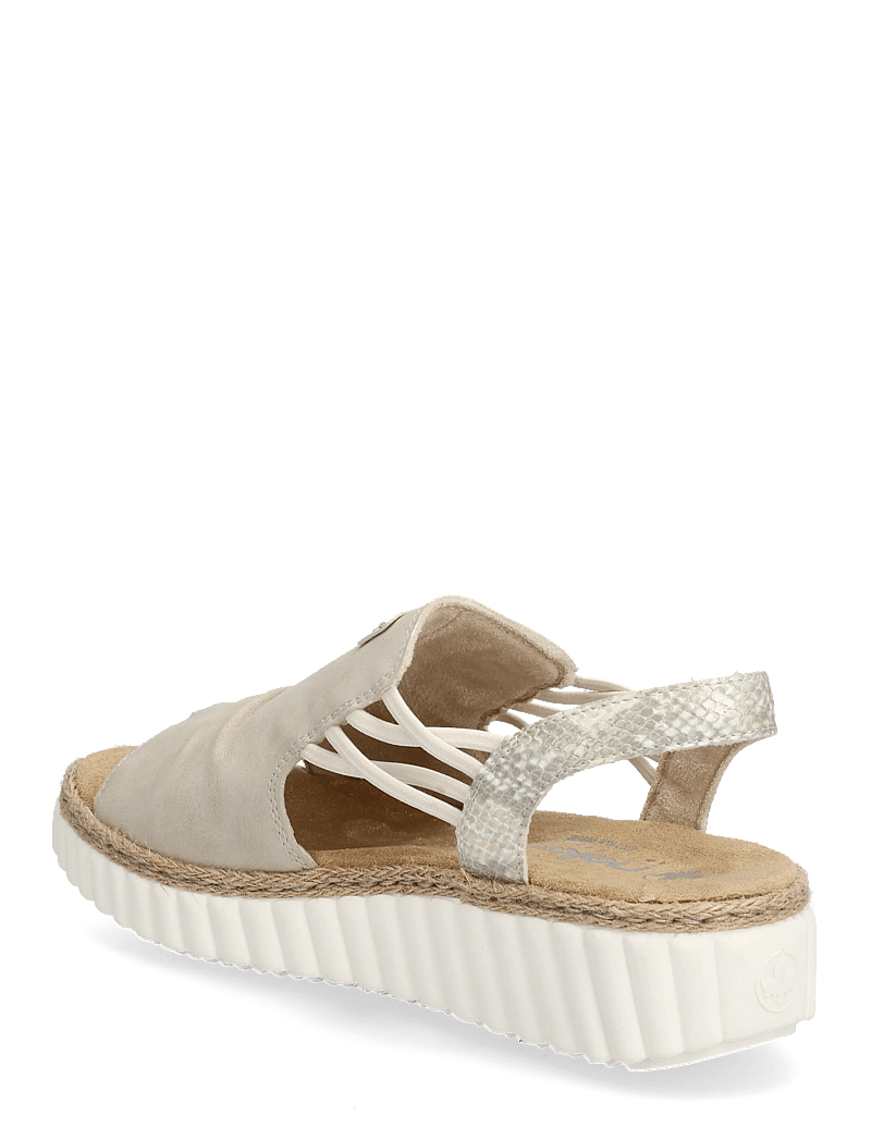 Rieker - Rieker Ladies' sandals 69262-52 green - flat sandals - beige - 2