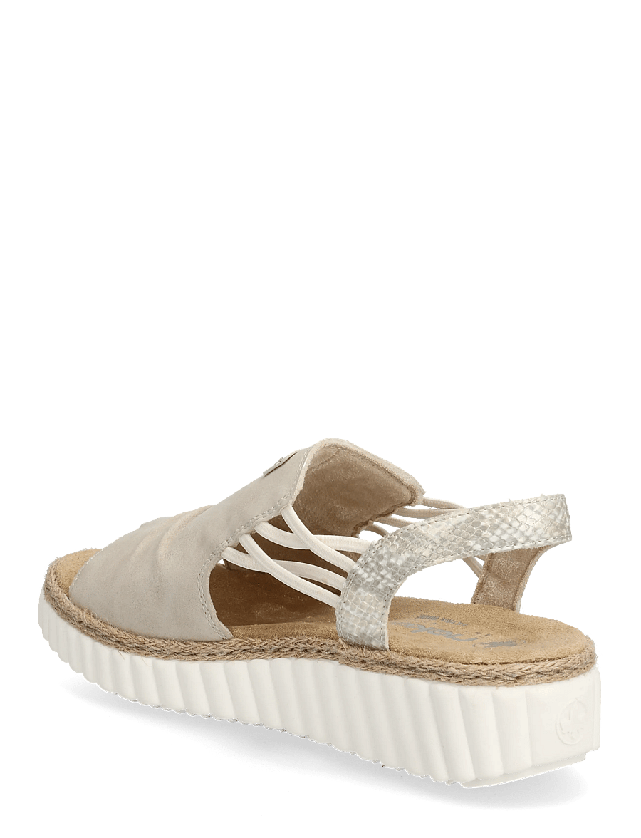 Rieker - 69262-62 - flache sandalen - beige - 2