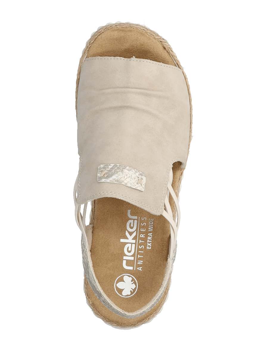 Rieker - 69262-62 - flache sandalen - beige - 3