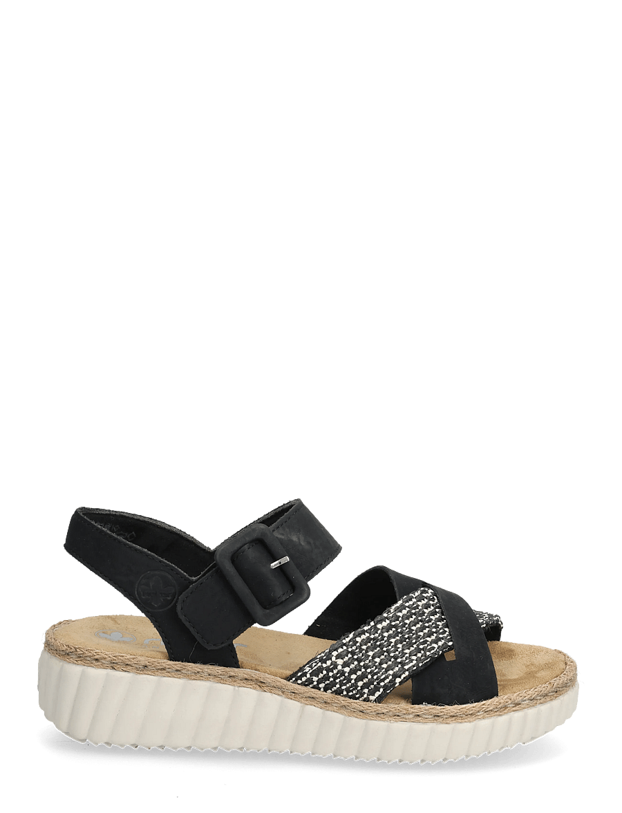 Rieker - 69269-00 - madalad sandaalid - black - 1
