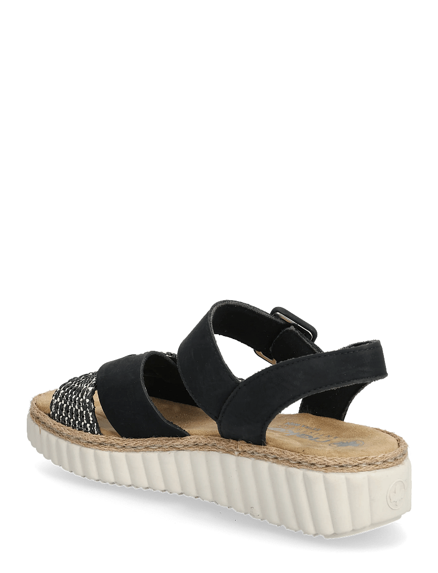 Rieker - 69269-00 - madalad sandaalid - black - 2