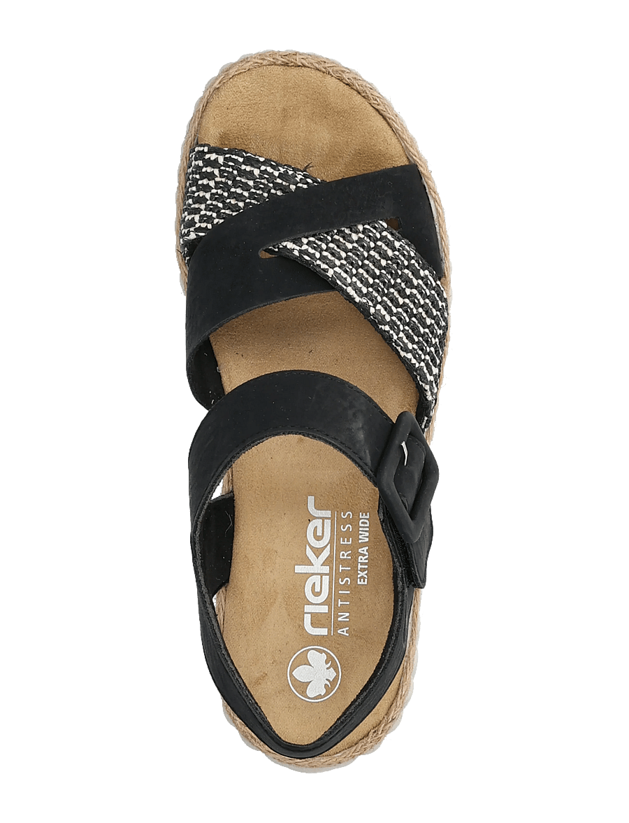 Rieker - 69269-00 - madalad sandaalid - black - 3