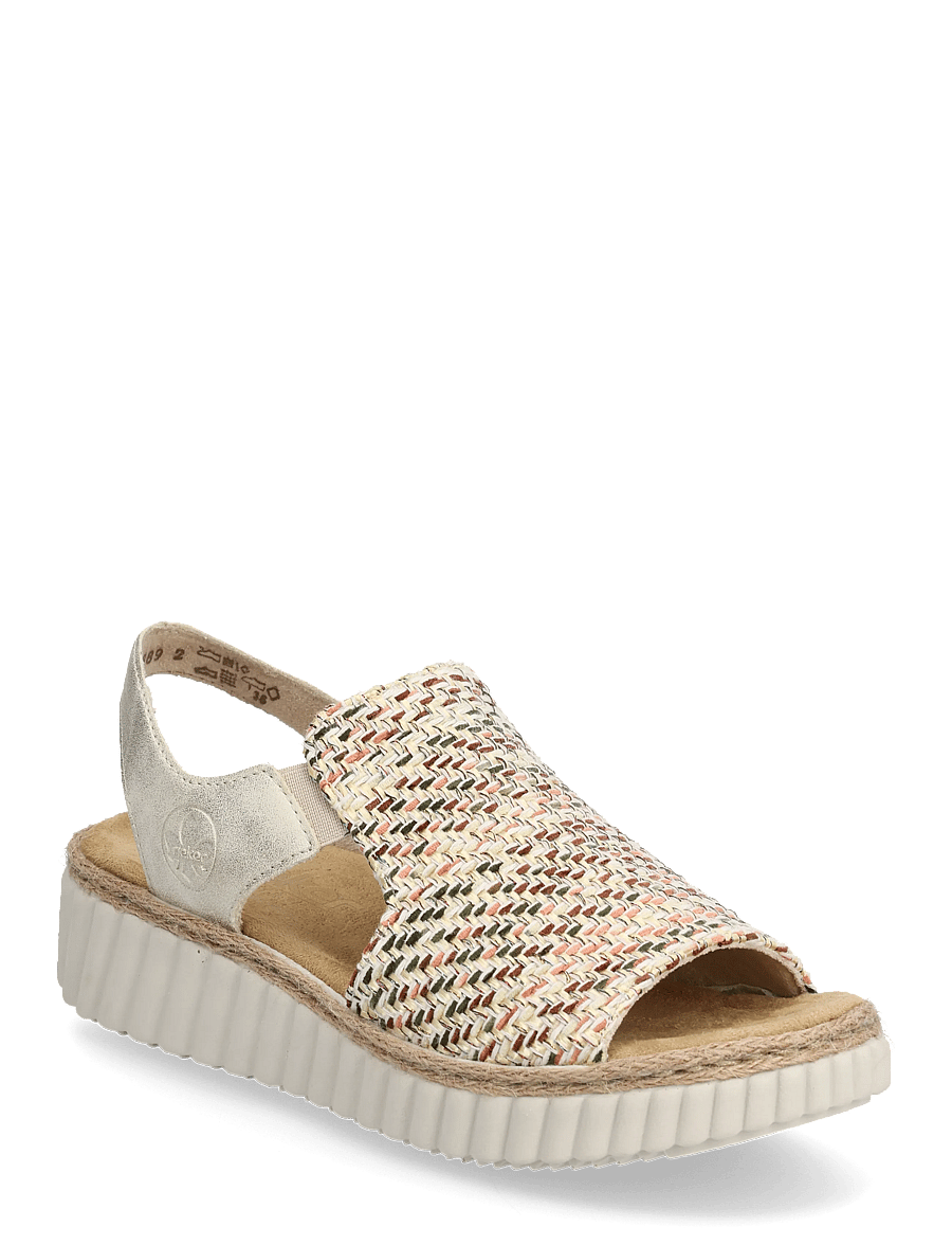 Rieker - 69276-60 - flade sandaler - beige - 0