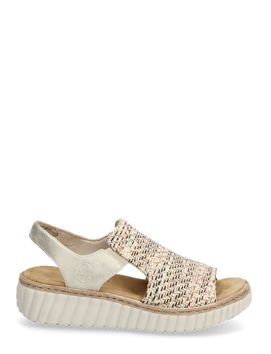 Rieker - 69276-60 - flade sandaler - beige - 1