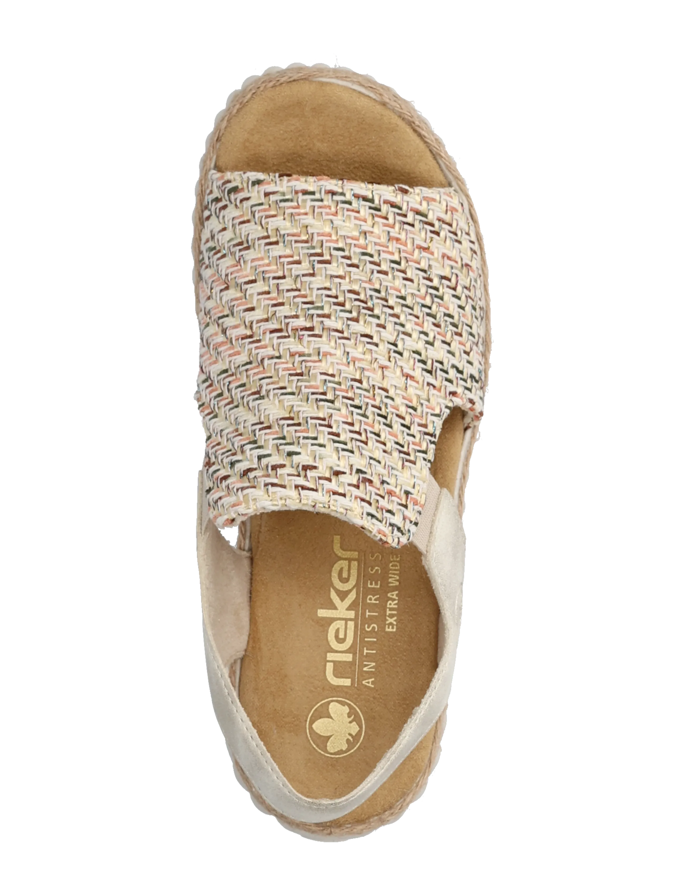 Rieker - 69276-60 - flatir sandalar - beige - 3