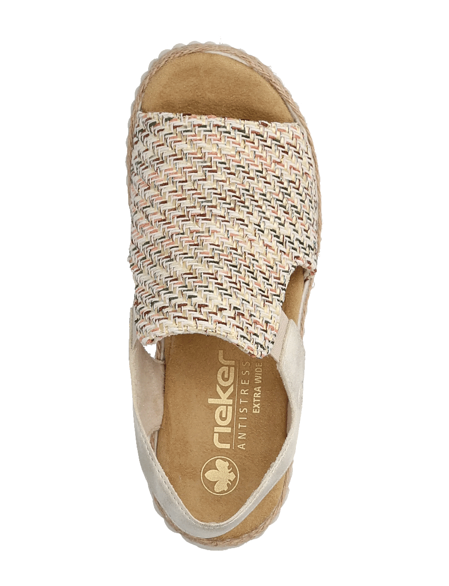 Rieker - 69276-60 - flade sandaler - beige - 3