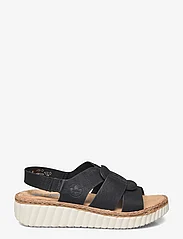 Rieker - 69289-00 - flat sandals - black - 1