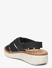 Rieker - 69289-00 - flat sandals - black - 2