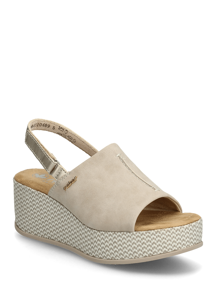 Rieker - Rieker Ladies' sandals 69460-62 Beige - platformsandalen - beige - 0