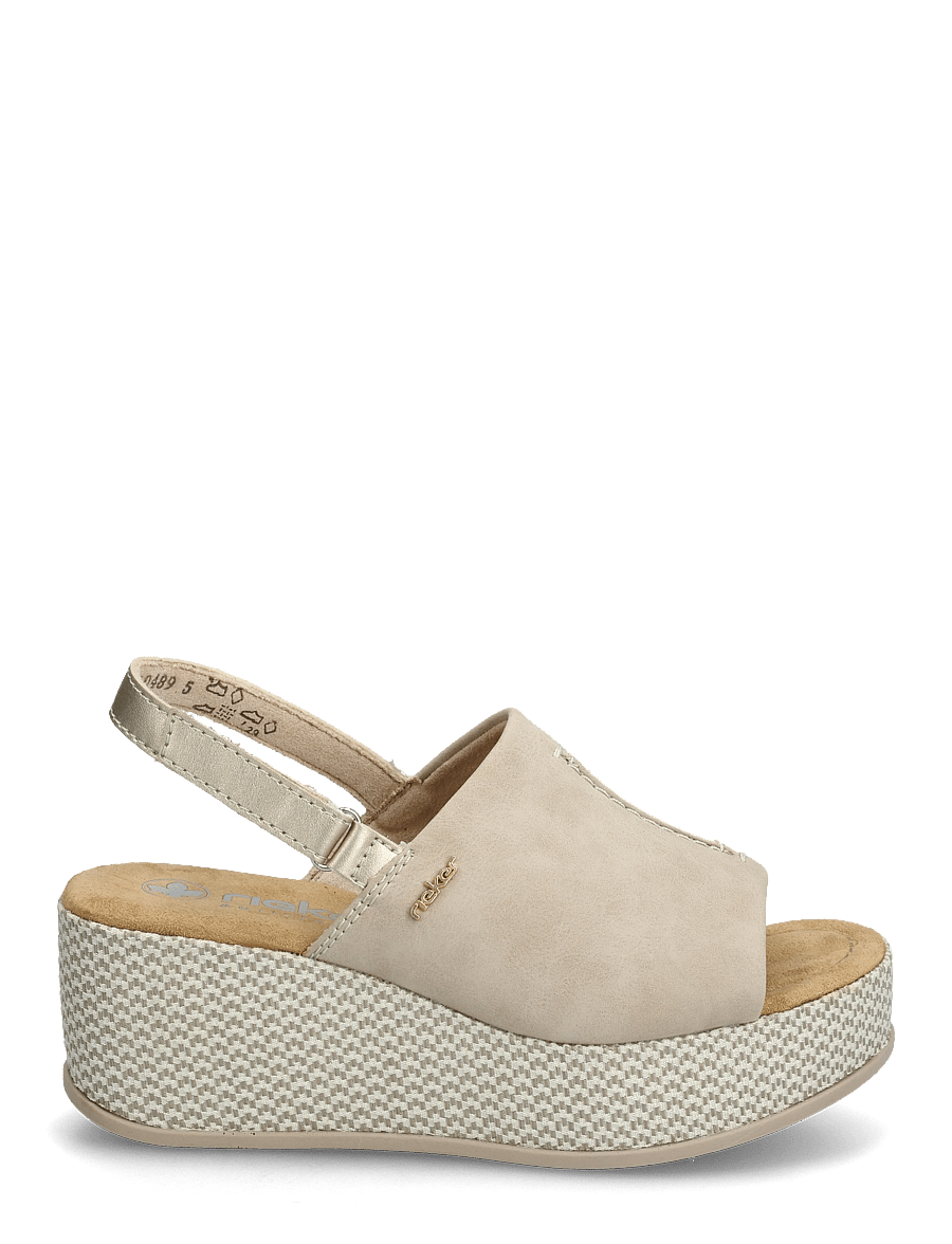 Rieker - Rieker Ladies' sandals 69460-62 Beige - platformsandalen - beige - 1