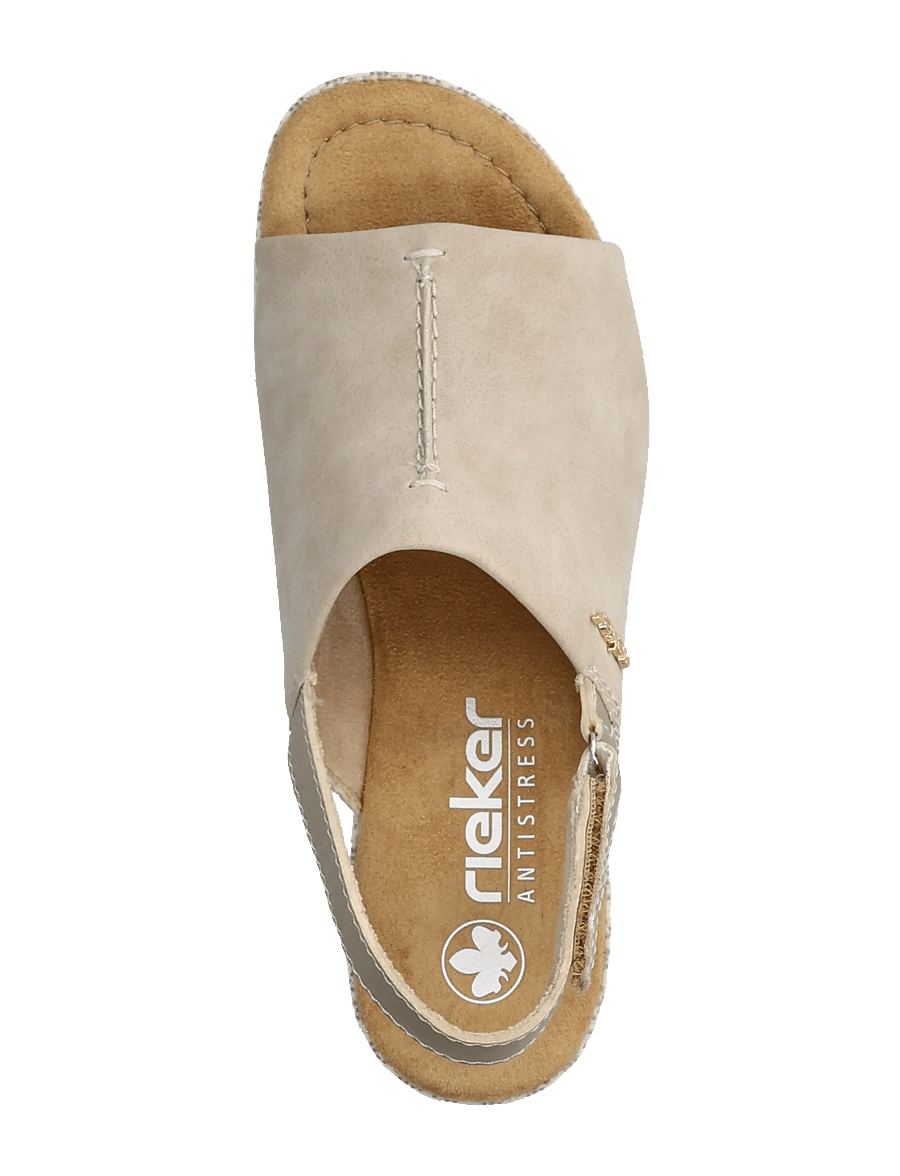 Rieker - Rieker Ladies' sandals 69460-62 Beige - platformsandalen - beige - 3