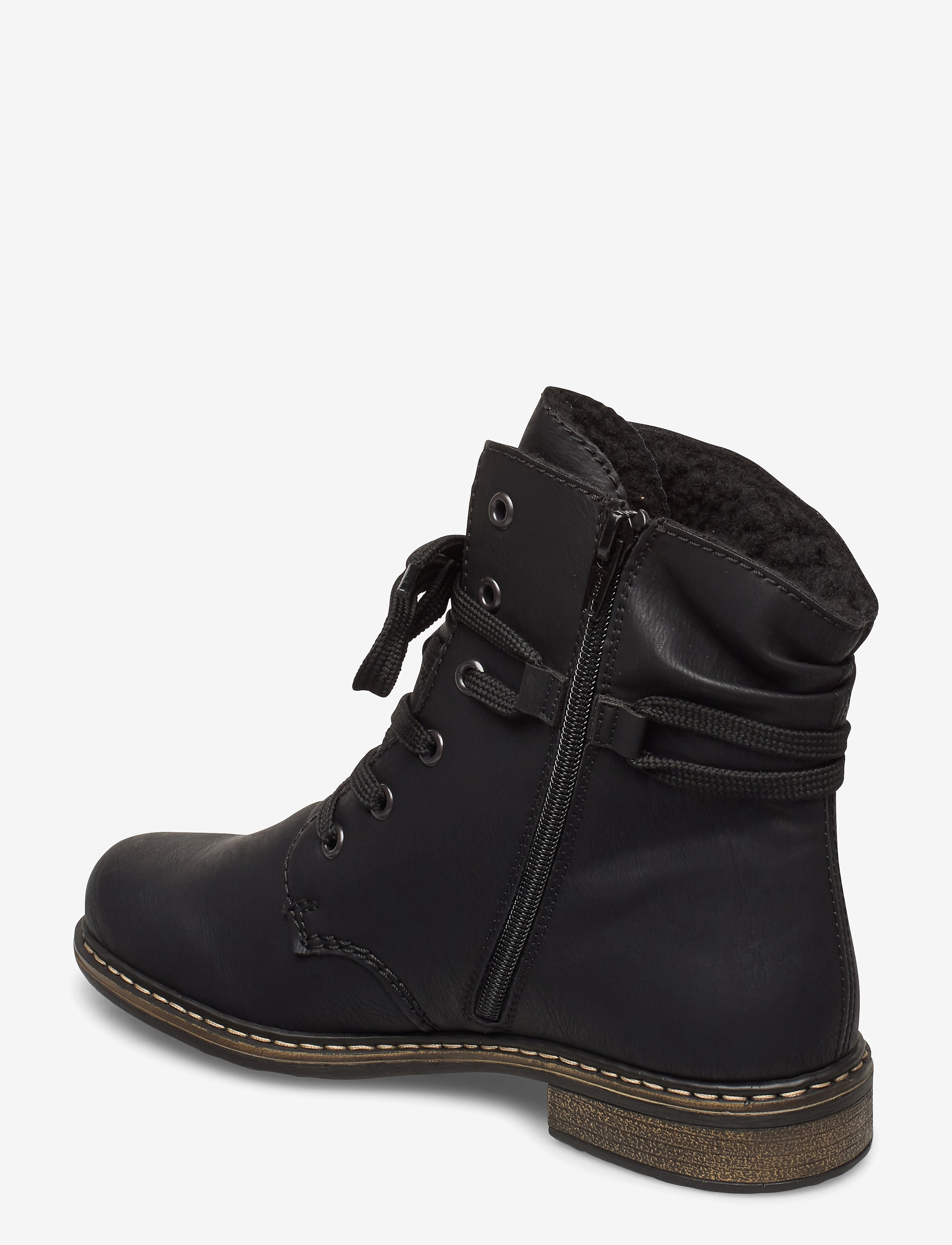 Rieker - 71229-02 - nauhalliset nilkkurit - black - 2